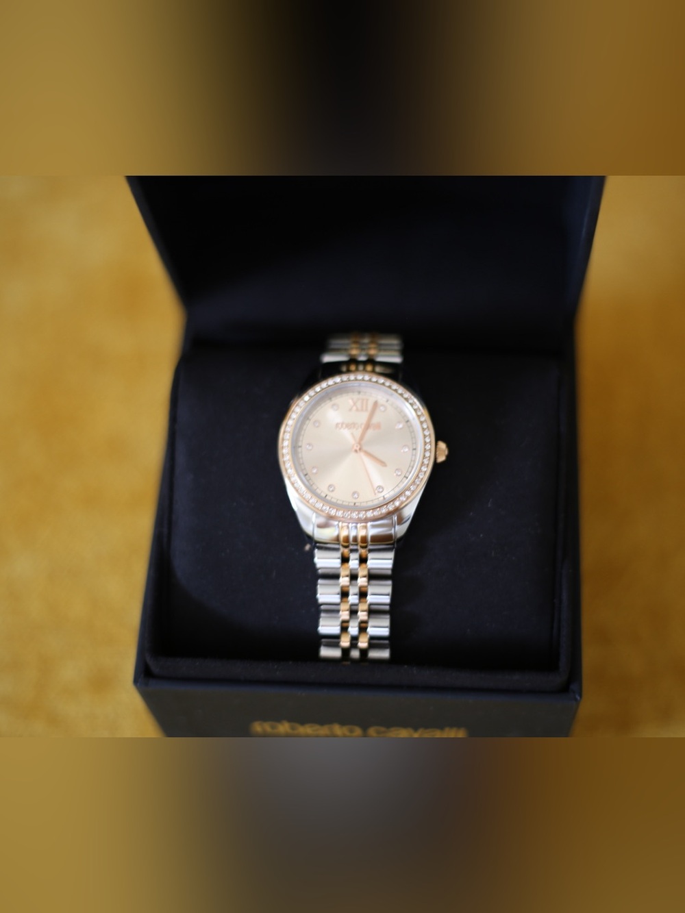 Authentic Roberto Cavalli Two-Tone Quartz Watch